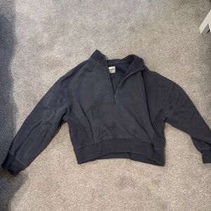 Grey Abercrombie half zip